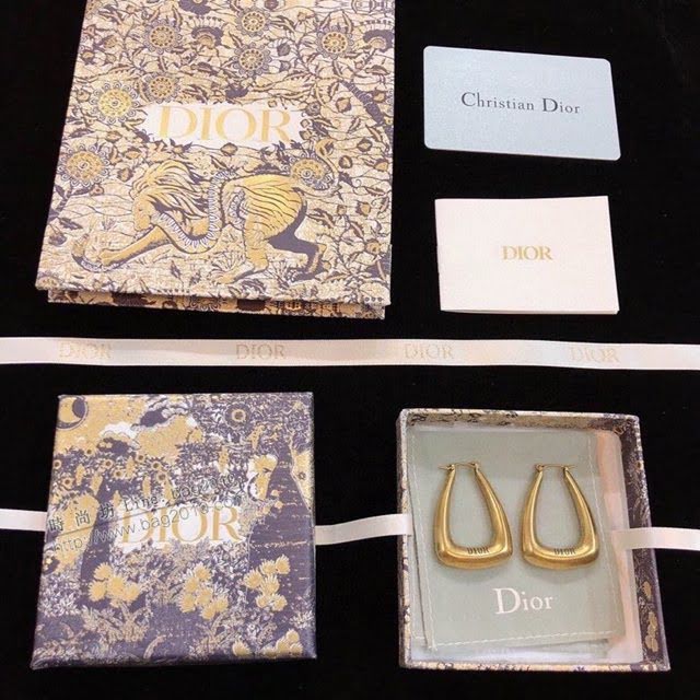 Dior飾品 迪奧經典熱銷款復古做舊金屬耳釘耳環  zgd1151